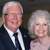 Marcia Haas with a guest.